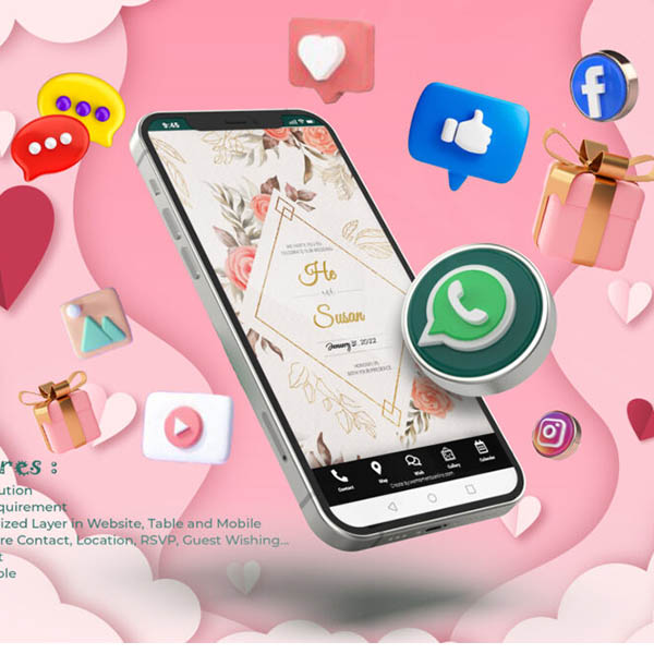 Digital Wedding invitation cards