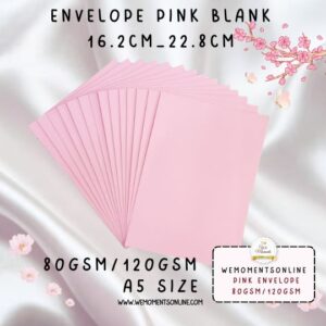 A5 [Pink] Envelope Size 16cmX22.8cm