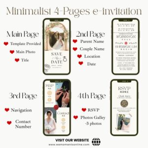 Minimalist 4-Pages e-invitation